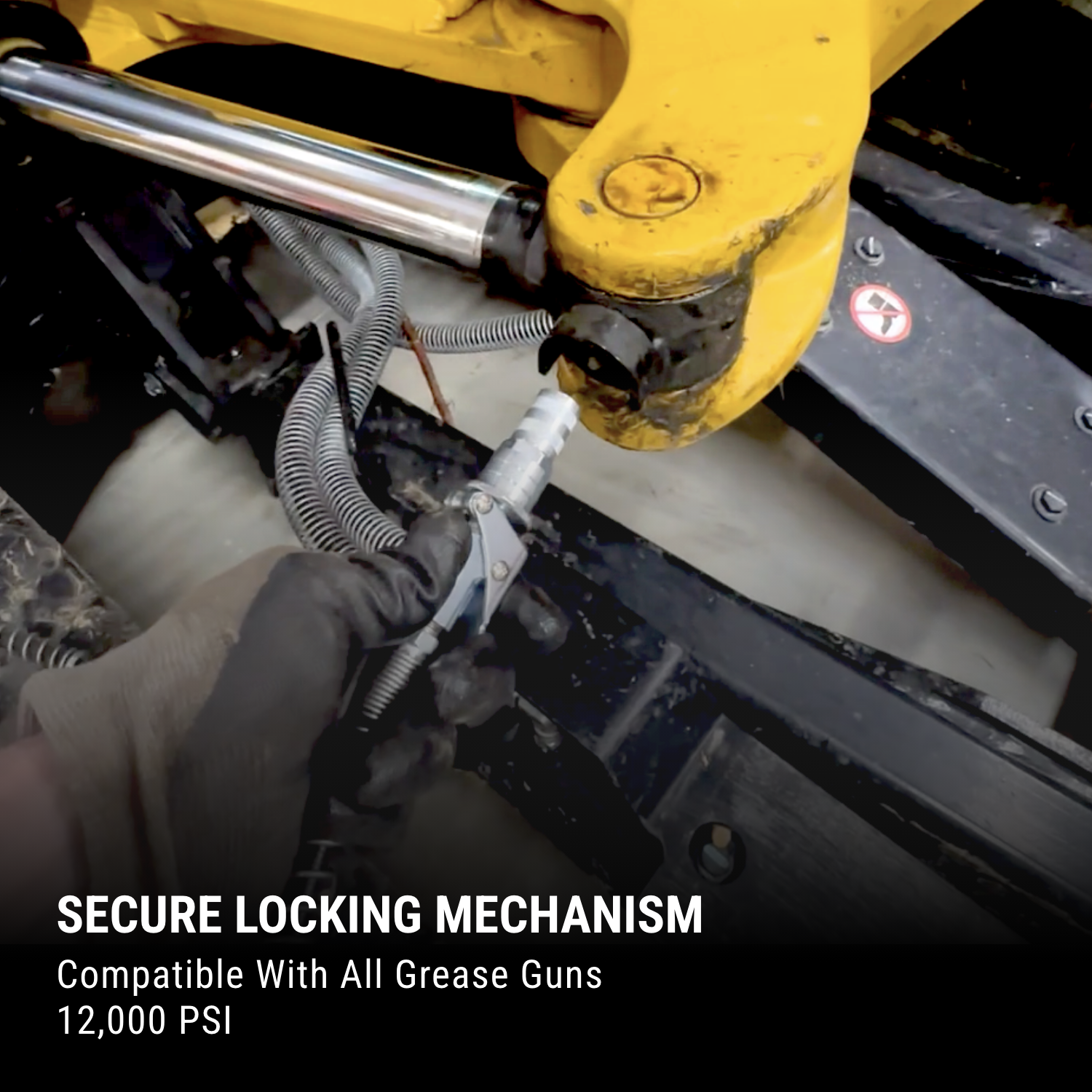 12,000 PSI Locking Grease Gun Coupler