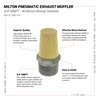 Pneumatic Exhaust Muffler, 3/4” MNPT