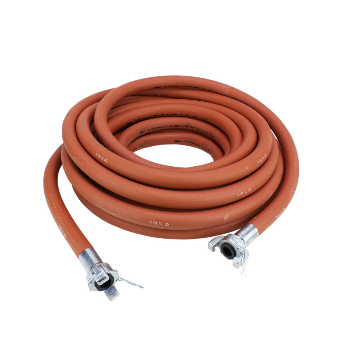 Industrial Jackhammer 50' Red Rubber Air Hose w/ 3/4