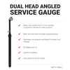 Dual Head Angled Chuck Service Gauge, Matte Black Poly Finish -13" 1-160 PSI