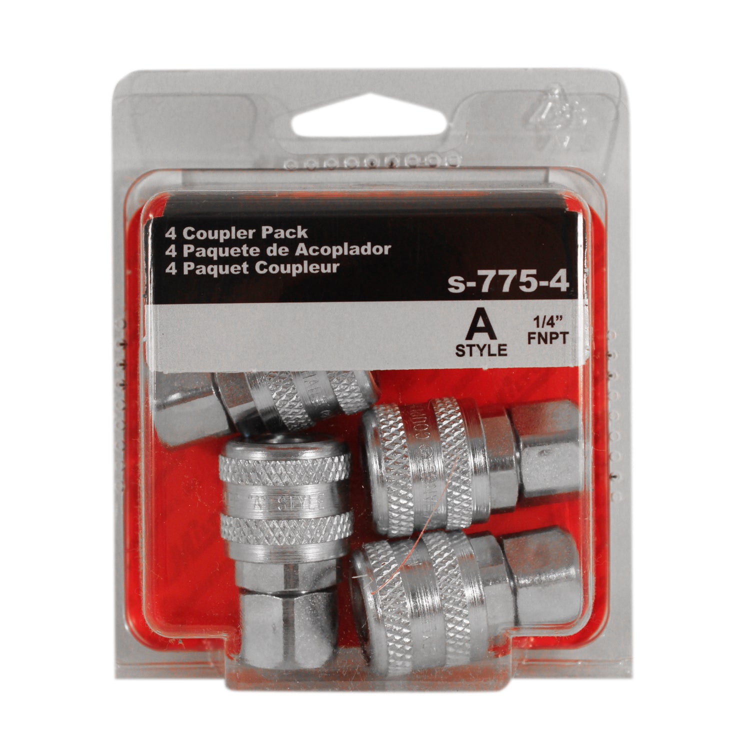 A-Style Coupler, Quick Connect Fittings, 1/4
