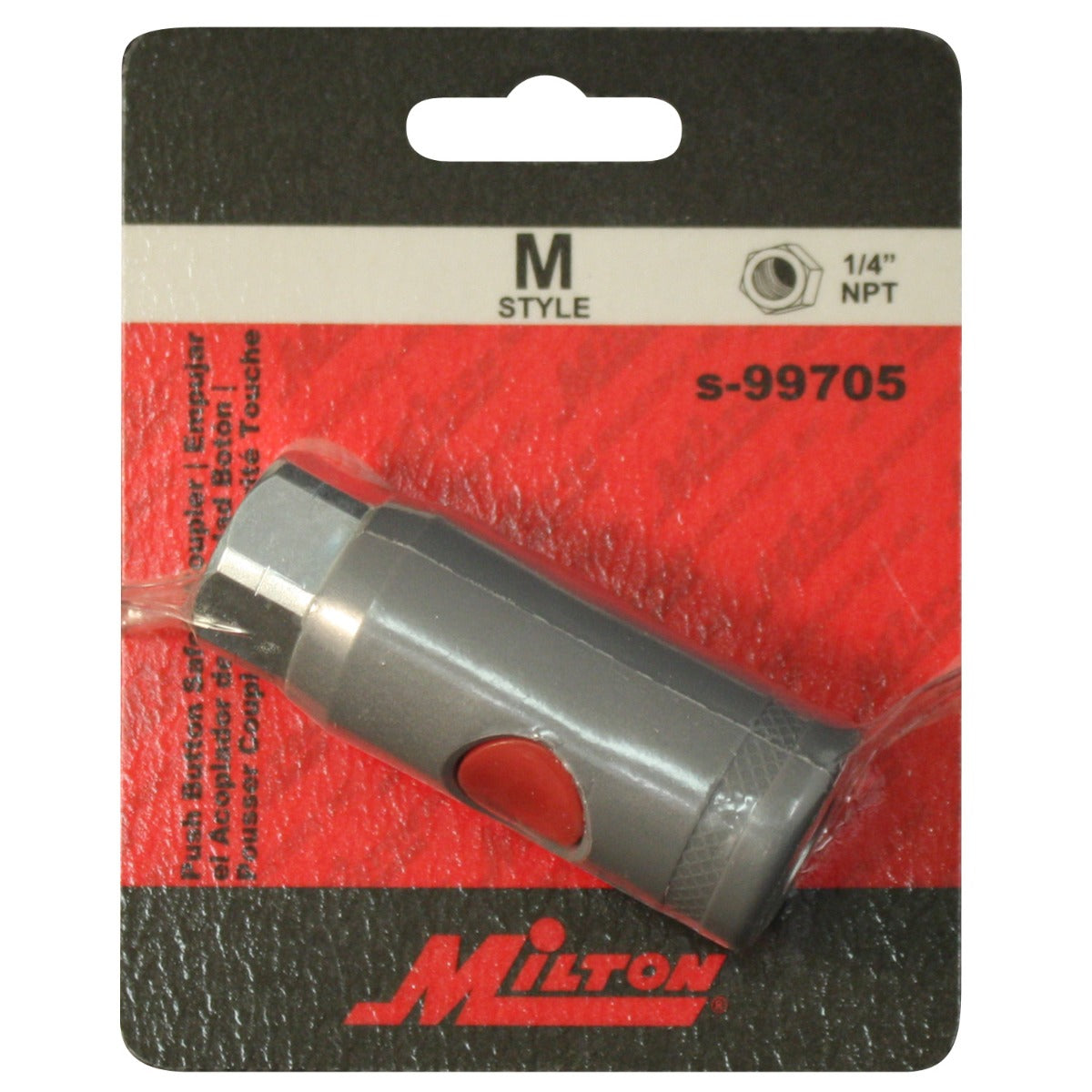 Safety Air Coupler, M-Style 1/4