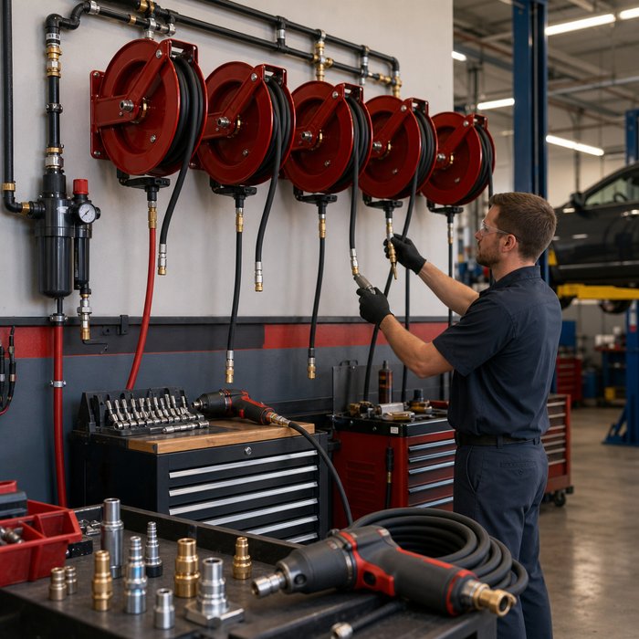 M-Style Coupler Hose Reels: Standardizing Your Shop Air System for Efficiency