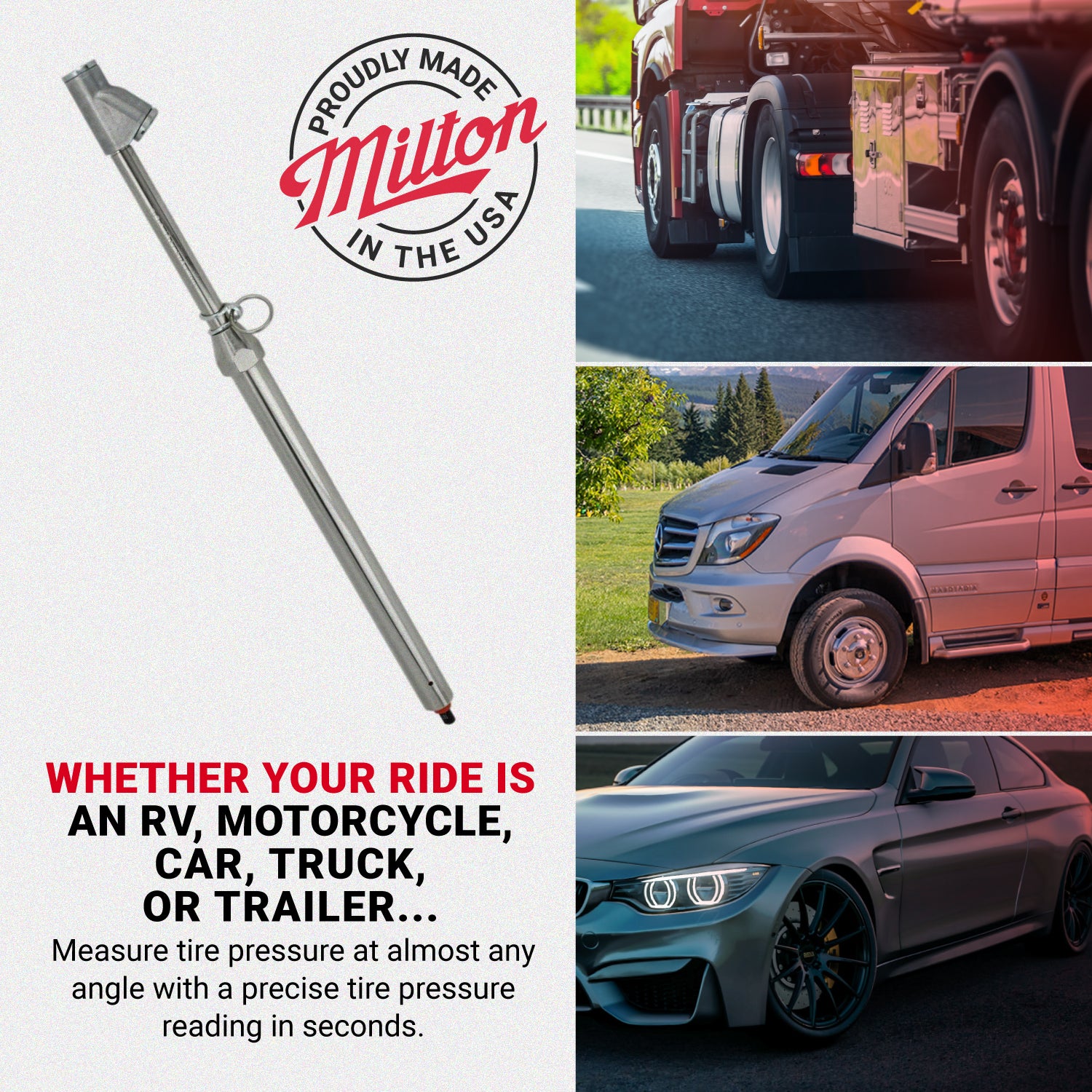 Re-Calibratable Tire Pressure Service Gauges - 10-160 PSI