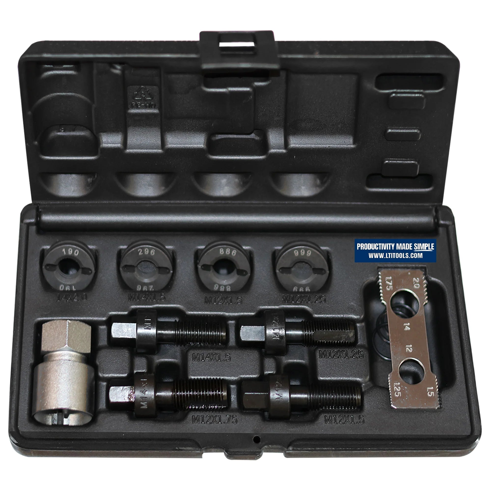 10-Piece Wheel Hub Master Rethread Kit for Damaged External Stud / Internal Bolts LT992