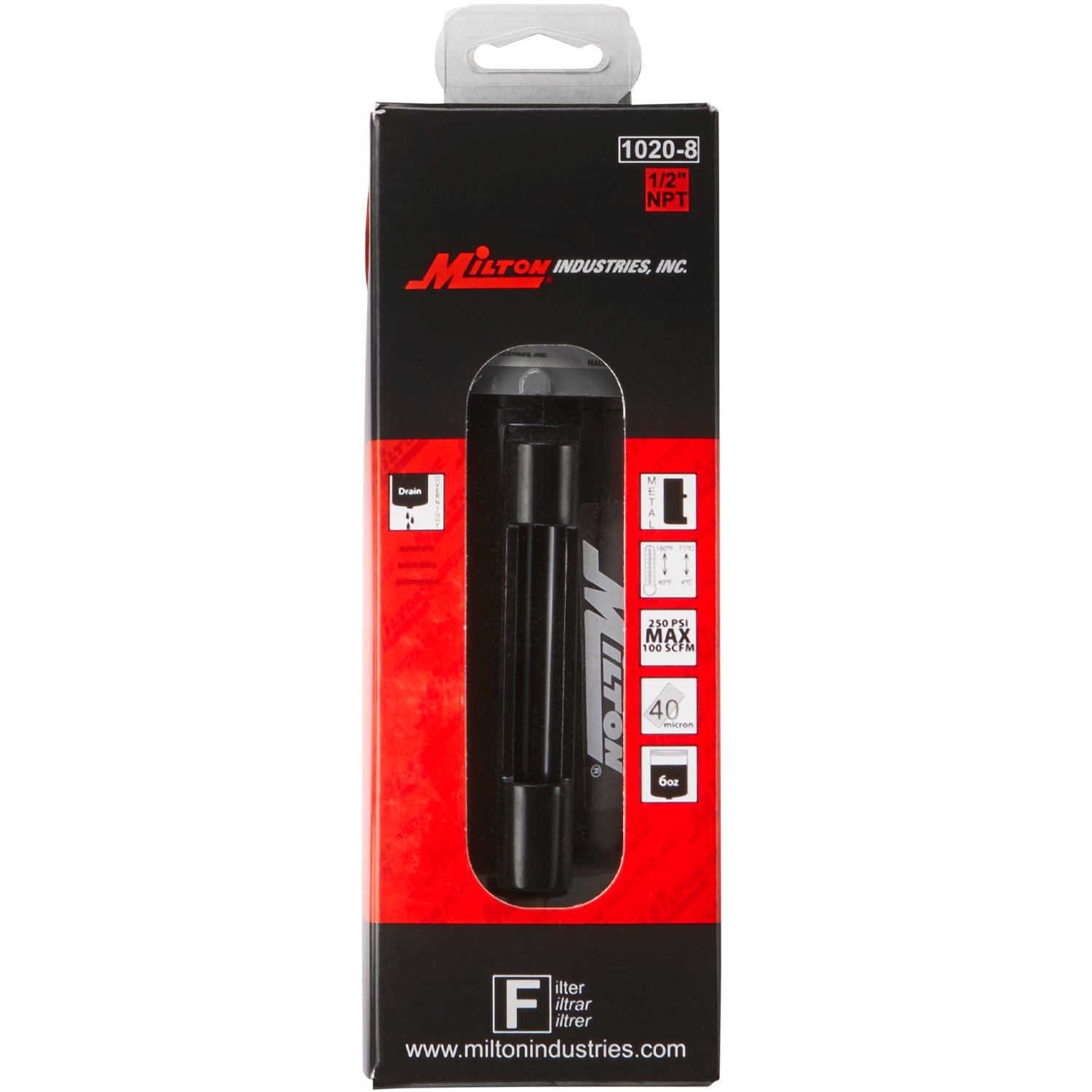 milwaukee flashlight 2110 21 manual Milton 1020-8 Filter 1/2" NPT Metal Bowl