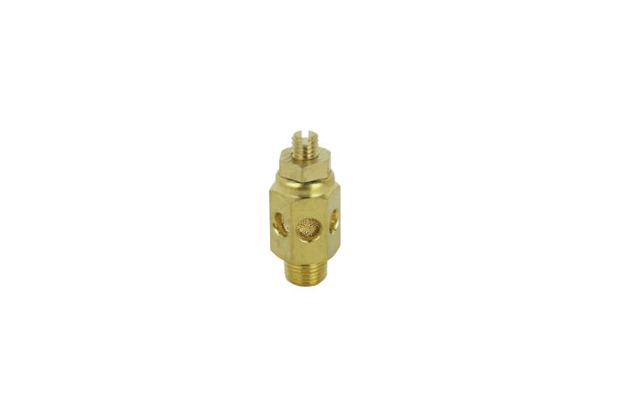 High Volume Speed Control Exhaust Muffler, 1/4” MNPT - 40 Micron Sintered Bronze Silencer/Diffuse Air & Noise Reducer