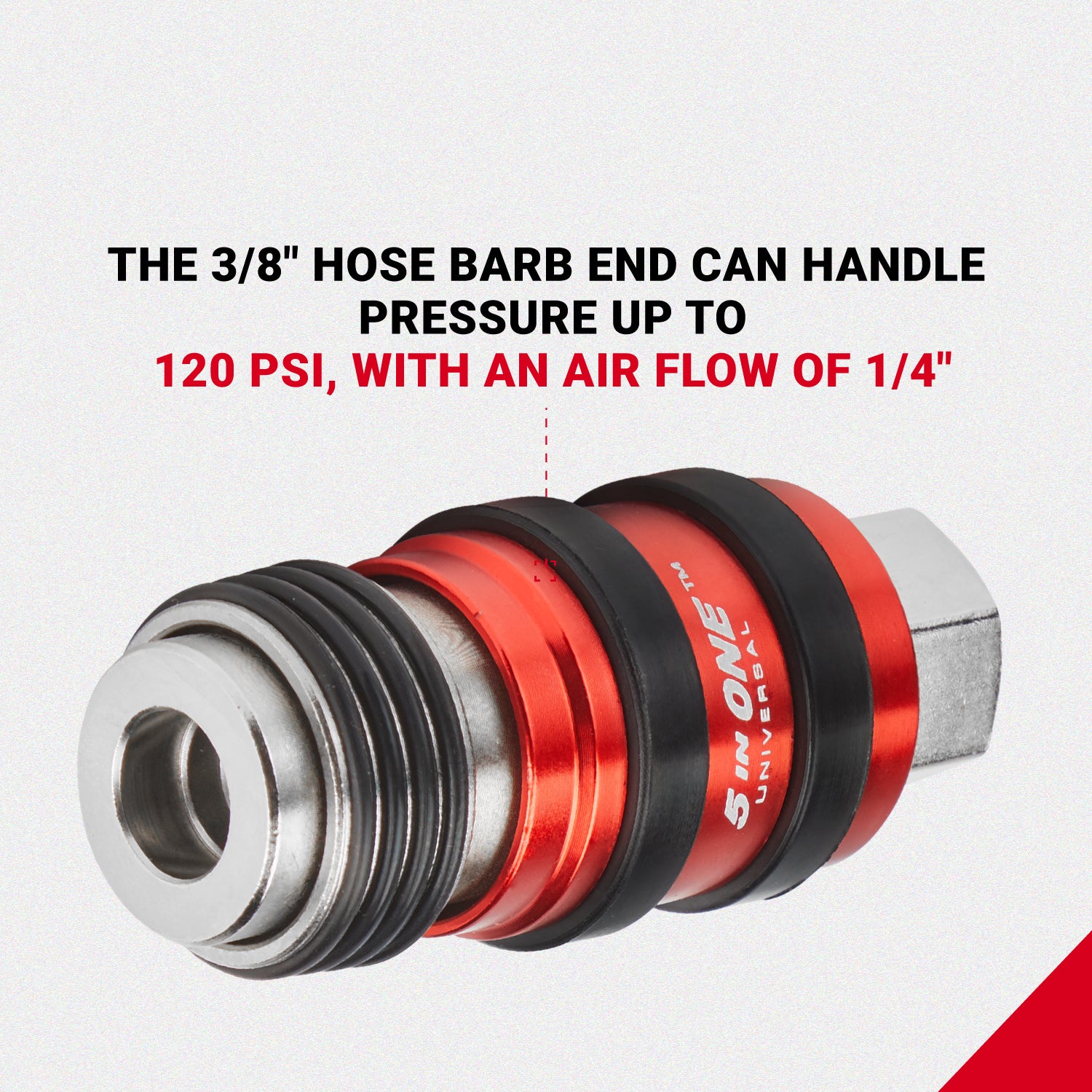 5 In ONE® Universal Coupler w/Safety Exhaust Quick-Connect, 1/4