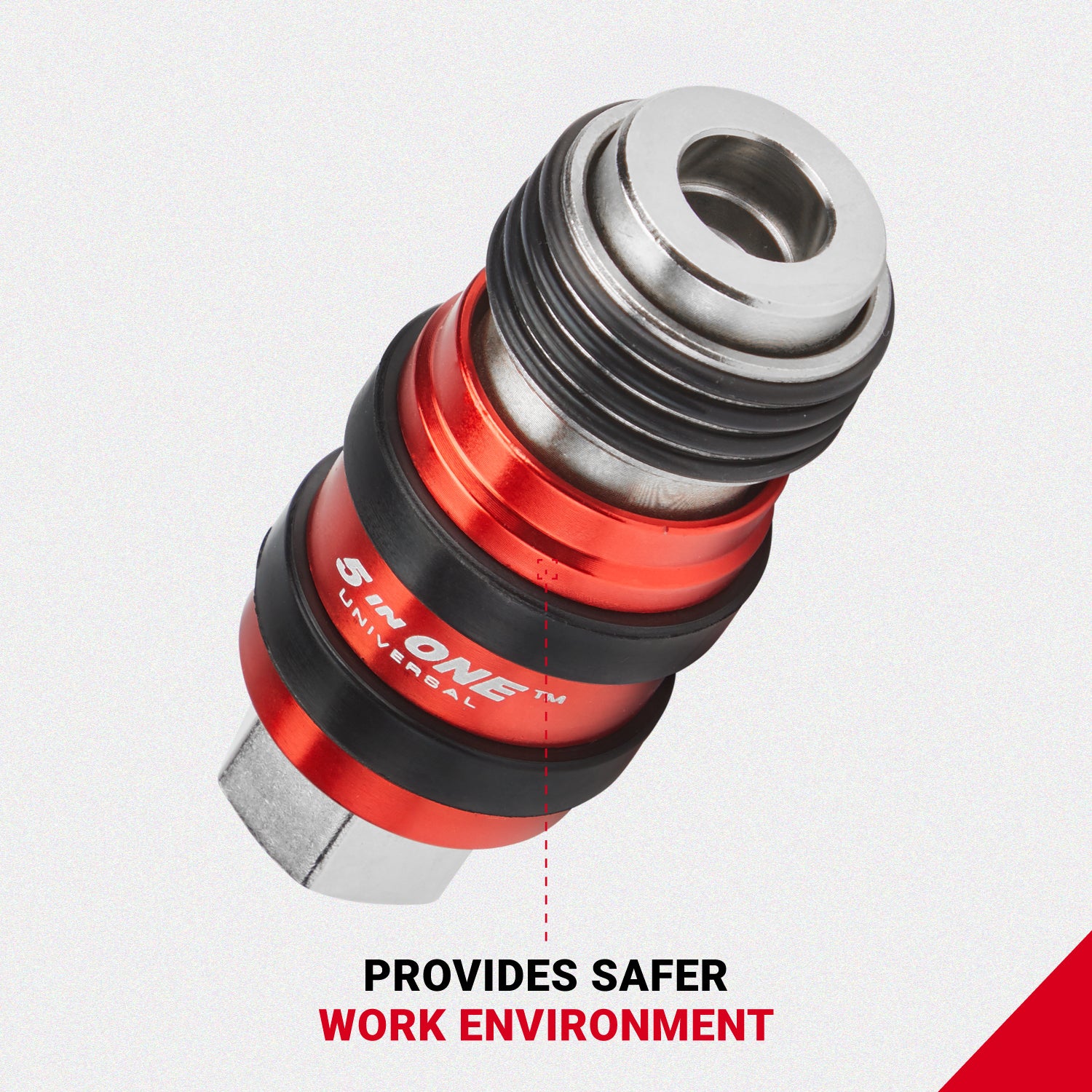 5 In ONE® Universal Coupler w/Safety Exhaust Quick-Connect, 1/4