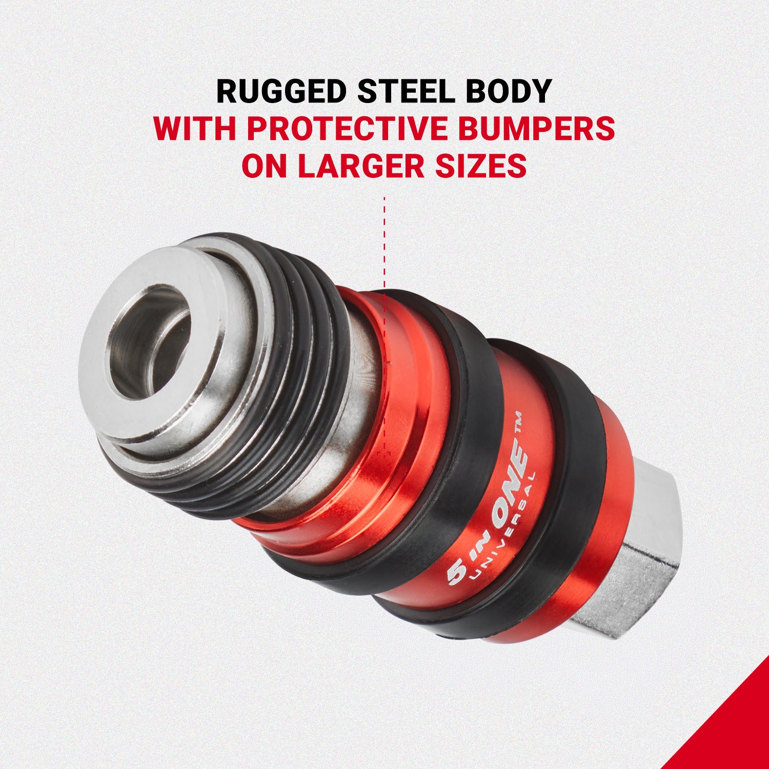 5 In ONE® Universal Coupler w/Safety Exhaust Quick-Connect, 1/4