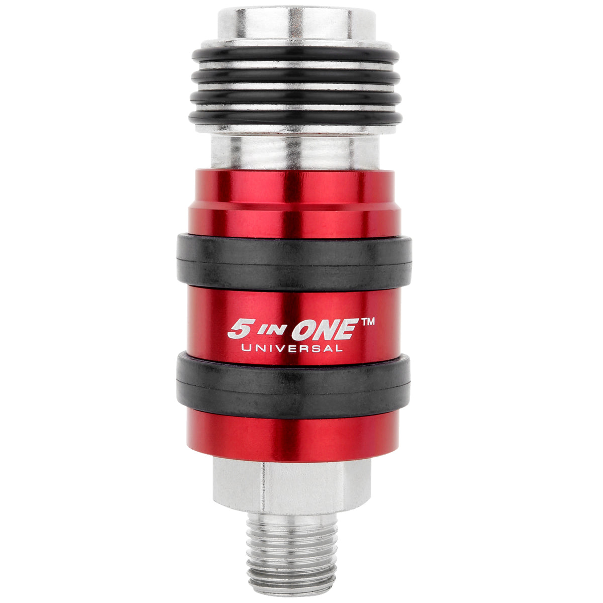 5 In ONE® Universal Coupler w/Safety Exhaust Quick-Connect, 1/4