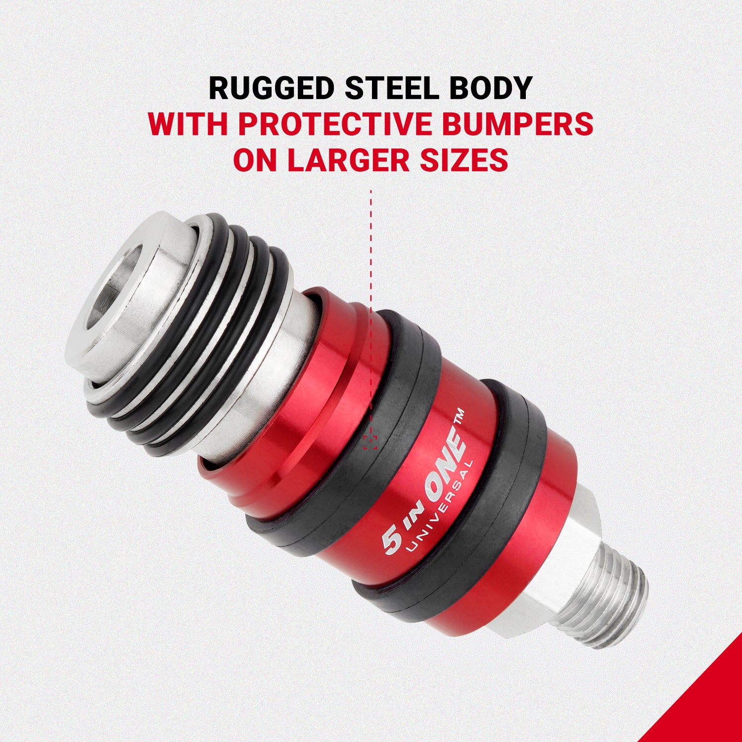 5 In ONE® Universal Coupler w/Safety Exhaust Quick-Connect, 1/4