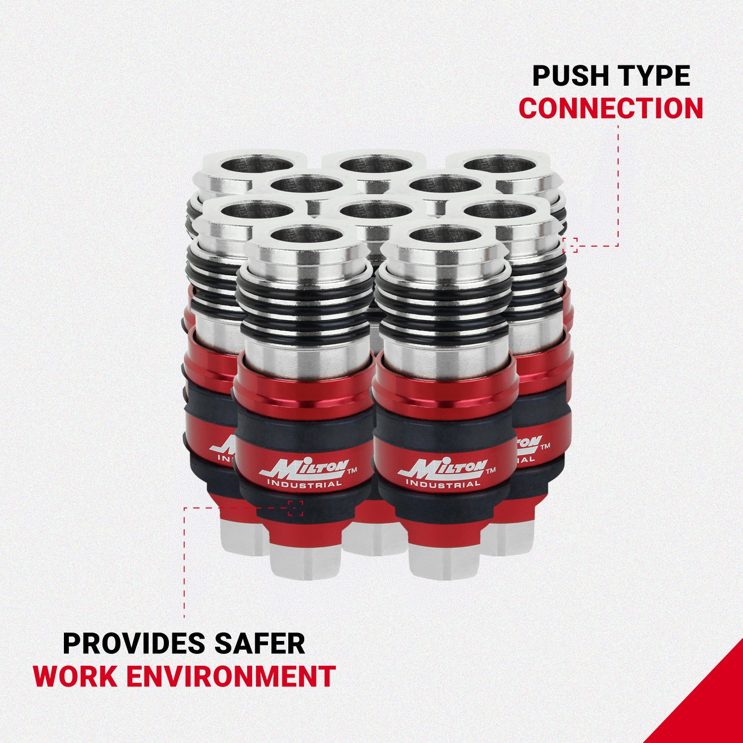 2 In ONE Universal Safety Exhaust Industrial Coupler, 1/4