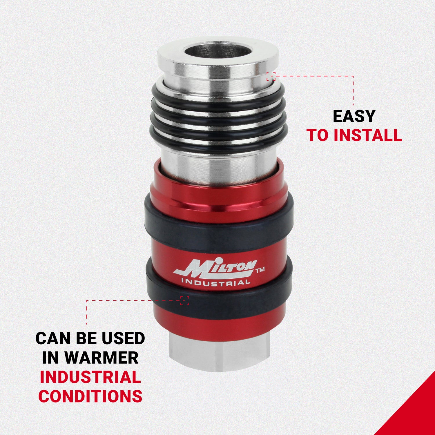2 In ONE Universal Safety Exhaust Industrial Coupler, 1/4