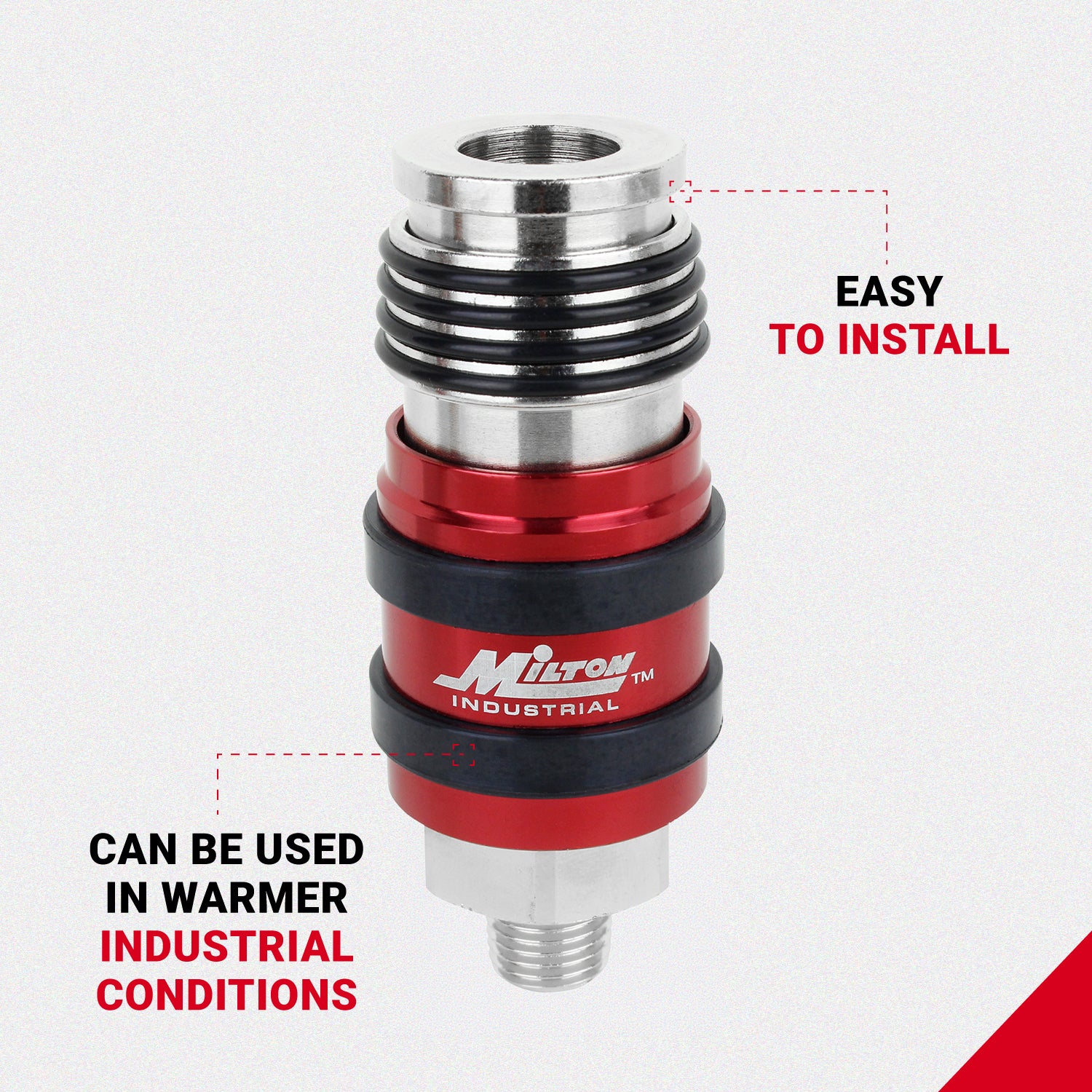 2 In ONE Universal Safety Exhaust Industrial Coupler, 1/4