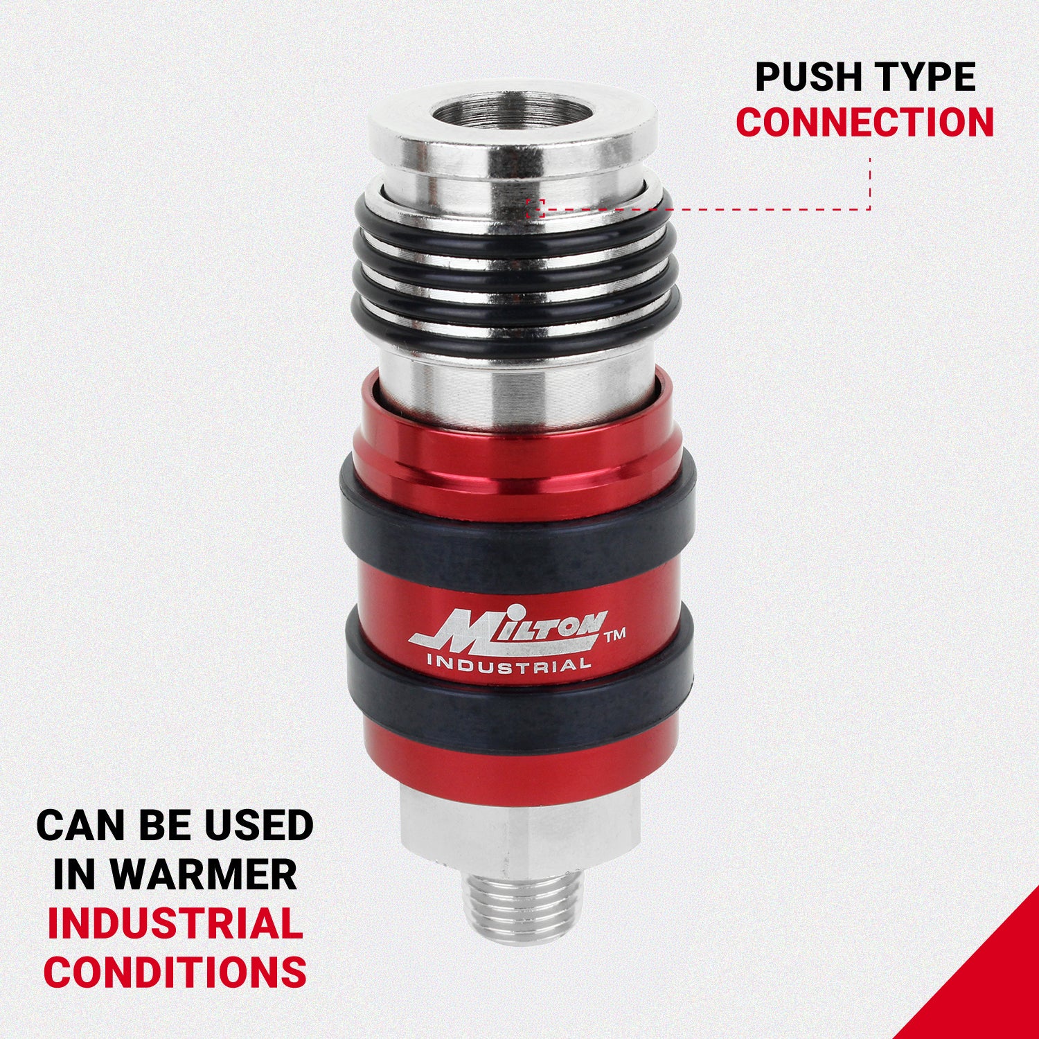 2 In ONE Universal Safety Exhaust Industrial Coupler, 1/4