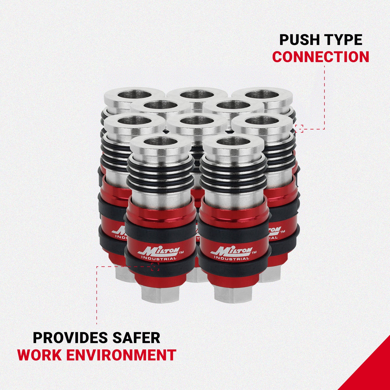 2-In-ONE Universal Safety Exhaust Industrial Coupler, 3/8