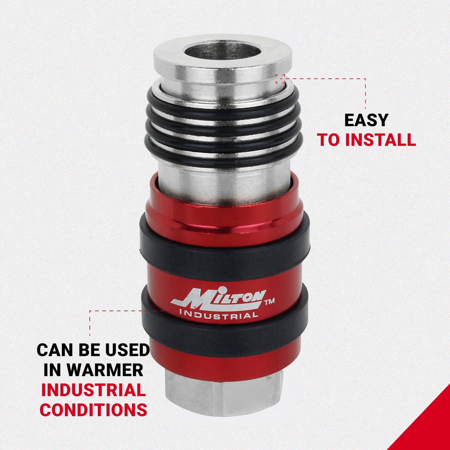 2-In-ONE Universal Safety Exhaust Industrial Coupler, 3/8