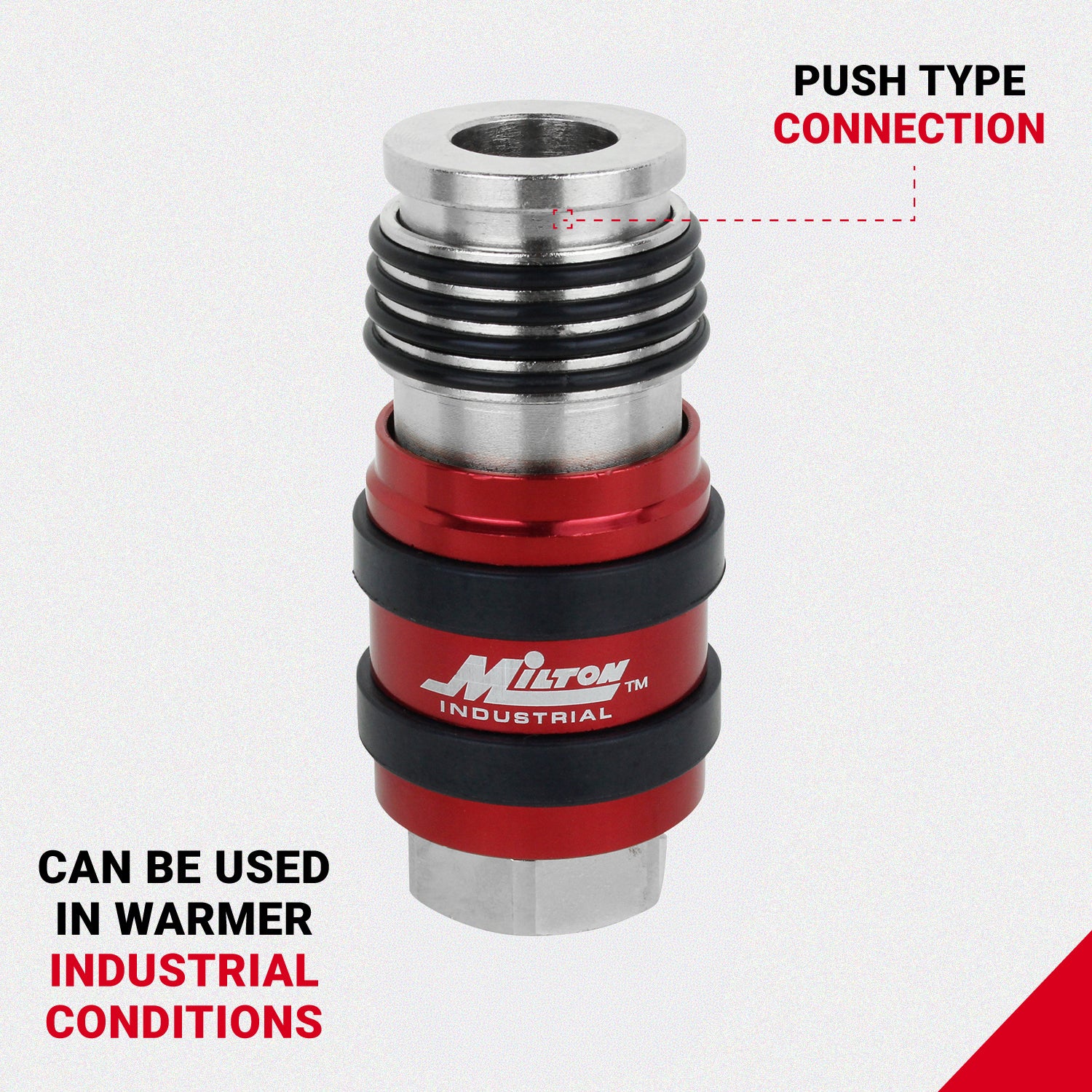2-In-ONE Universal Safety Exhaust Industrial Coupler, 3/8
