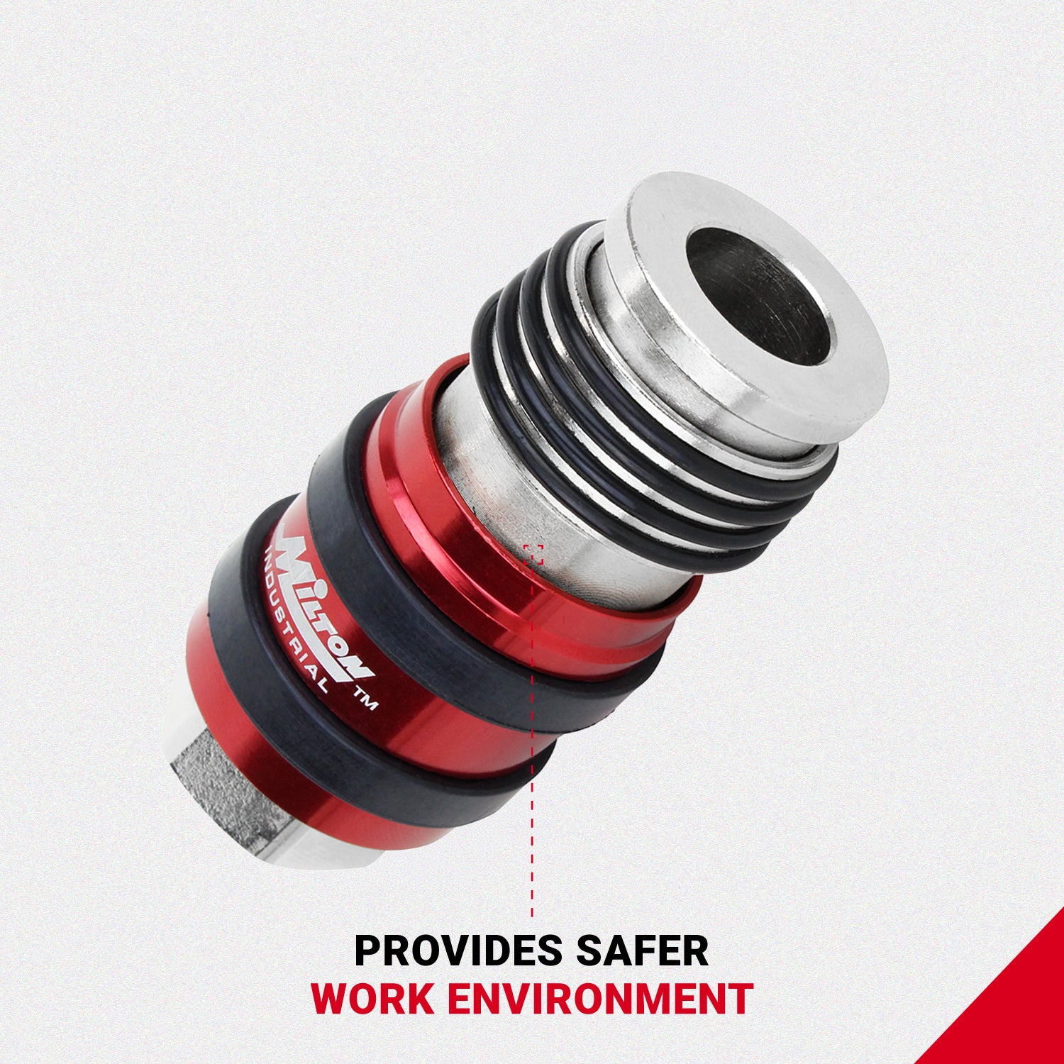 2-In-ONE Universal Safety Exhaust Industrial Coupler, 3/8