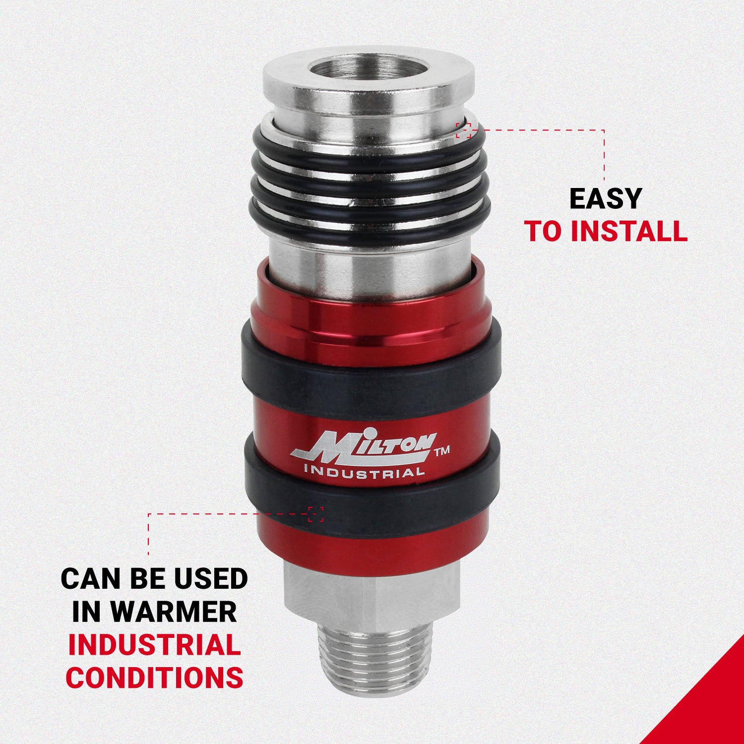2-In-ONE Universal Safety Exhaust Industrial Coupler, 3/8
