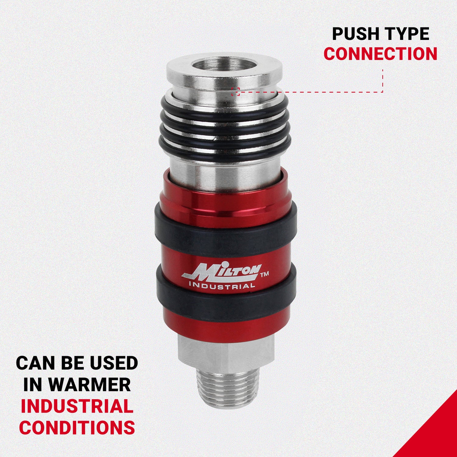2-In-ONE Universal Safety Exhaust Industrial Coupler, 3/8