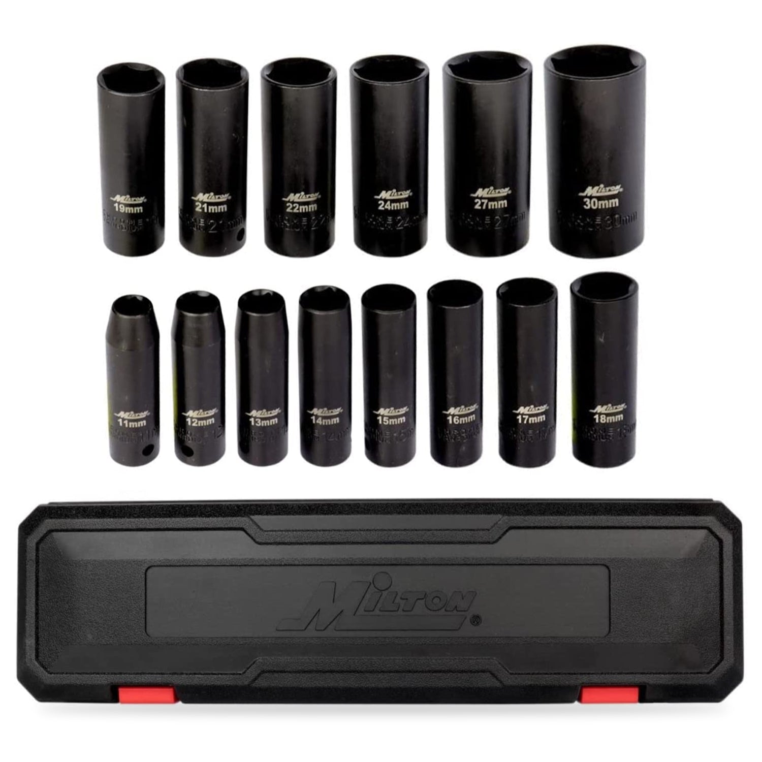 1300-SS-07 1/2 Drive Deep 11-30 Metric Impact Socket Set (14-Piece)