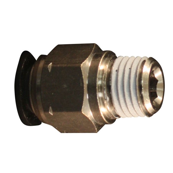 Push-To-Connect Tube to Male NPT Tube Fitting: Connector, 3/8 Thread, 1/4  OD