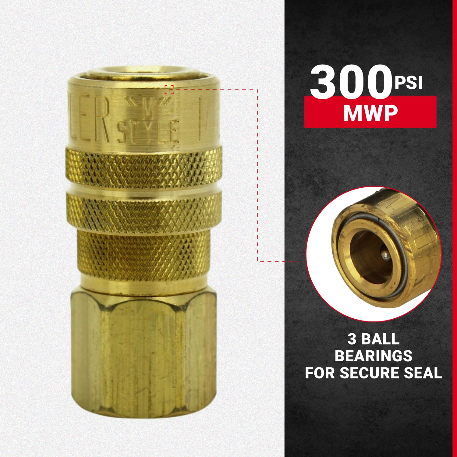 Milton 718 3/8" FNPT M Style Coupler - JB Tools