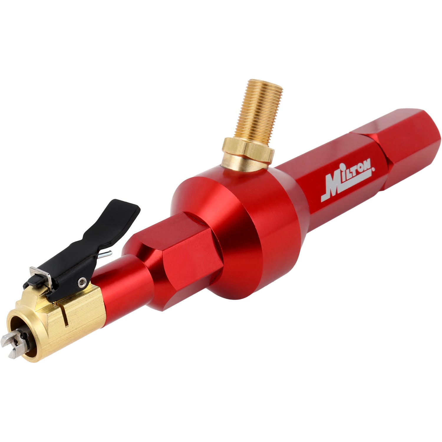 Large Bore Valve Core Removal Tool – Full-Bore Inflator/Deflator with Clip-On Chuck & 360° Swivel Air Inlet