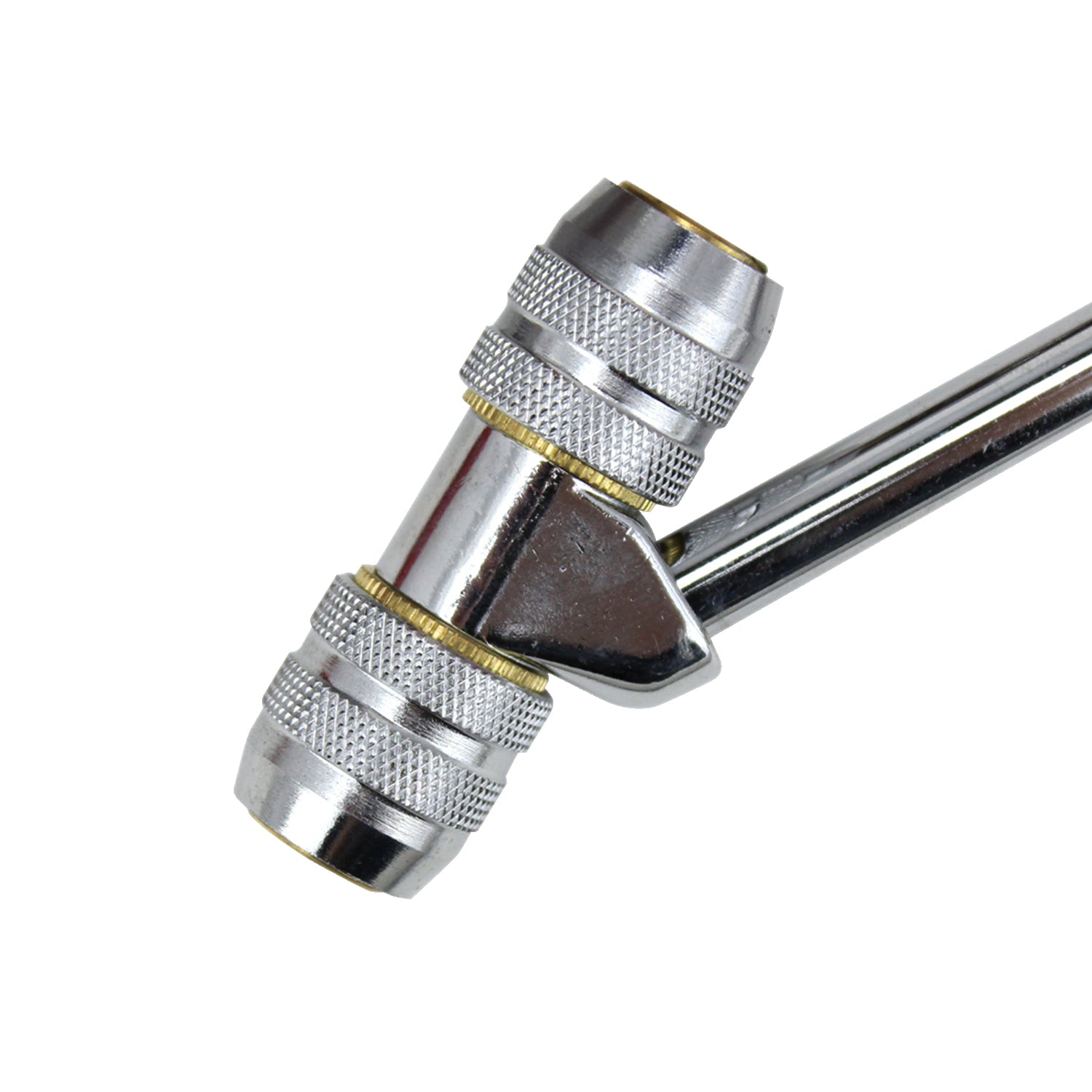 Heavy-Duty Truck Tire Inflator Gauge w/5' Air Hose, Dual Head Chuck, Full Swivel, 1/4