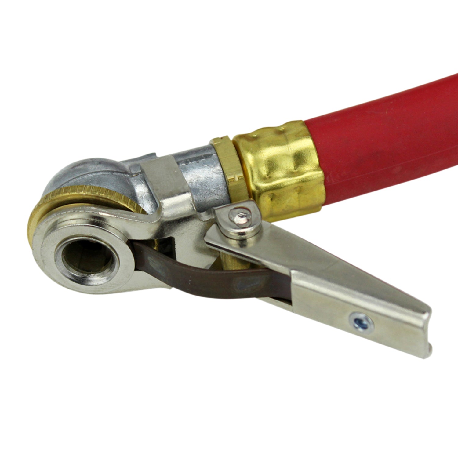 Pro Analog Tire Inflator/Pressure Pistol Grip Gauge, Ball Foot Air Chuck w/Clip, 36