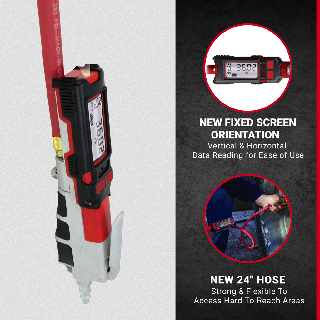 Precision Digital Tire Inflator & Pressure Gauge (0160 PSI), Extreme ±
