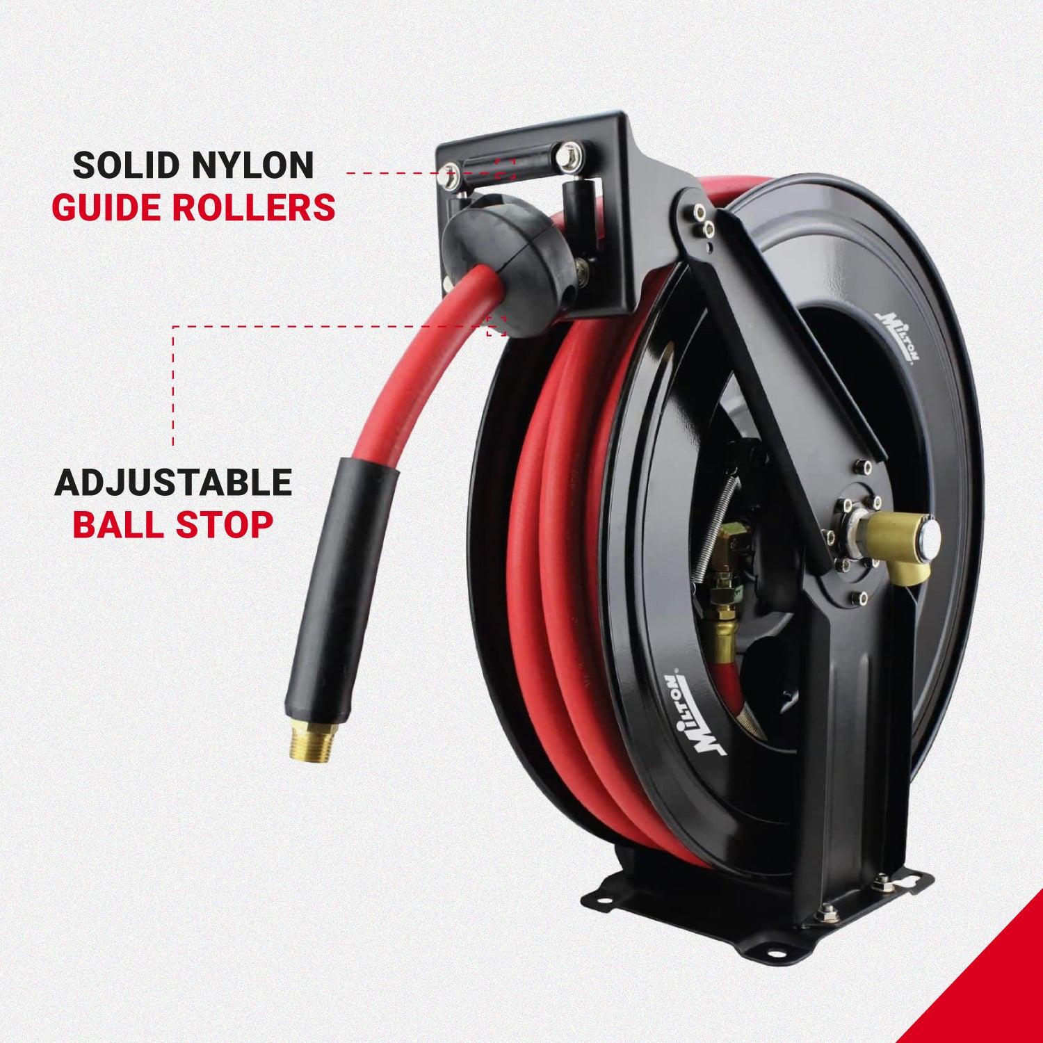 Steel Dual Arm Auto-Retractable Hose Reel, 1/2