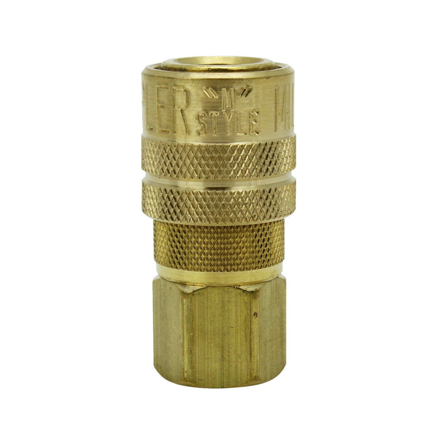 10-Pack Industrial Solid Brass 1/4" NPT Female Plugs (M-Type) For Air Compressors