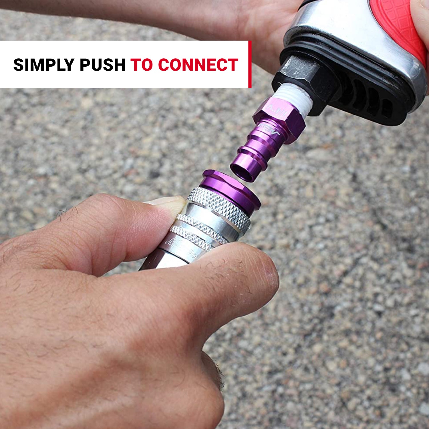 COLORFIT® HIGHFLOWPRO® Couplers (V-Style, Purple) - 1/4