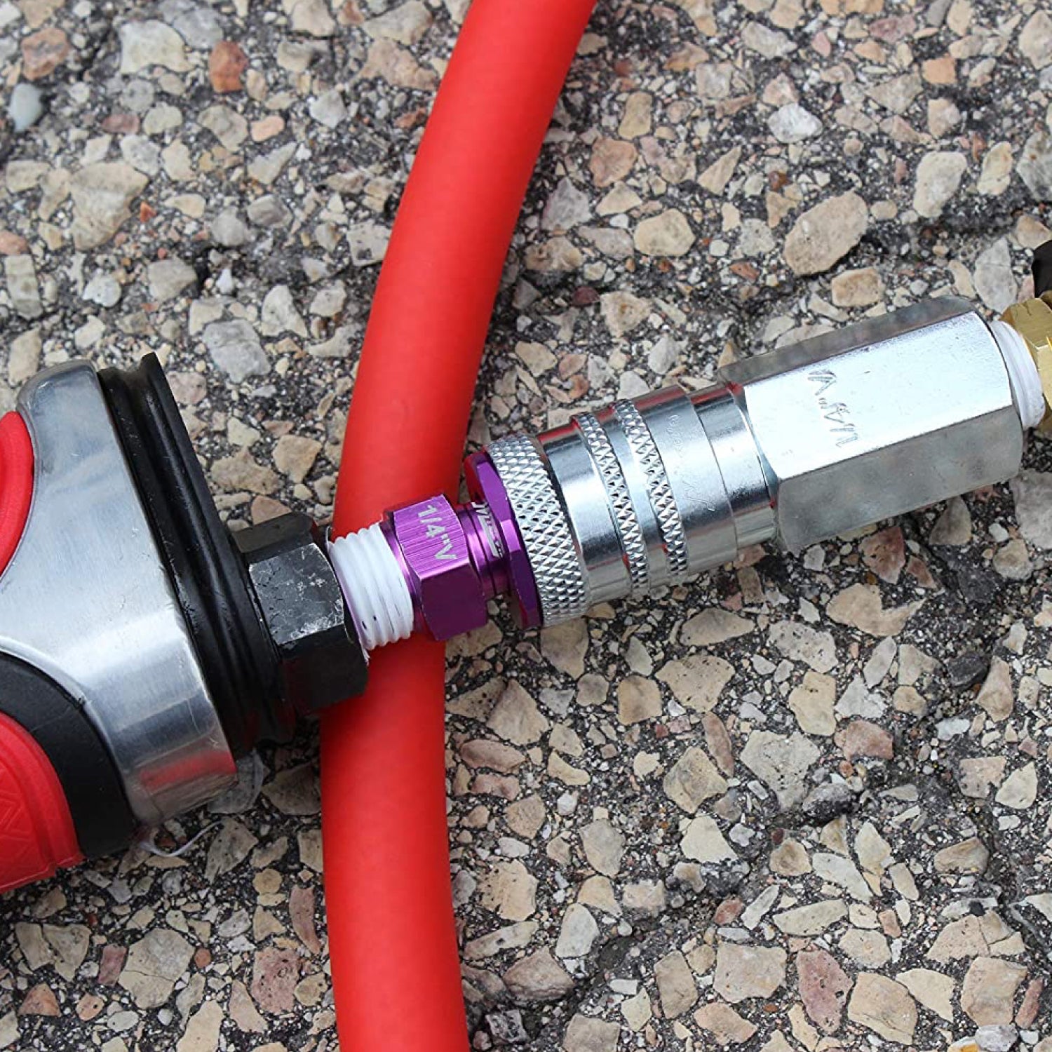 COLORFIT® HIGHFLOWPRO® Couplers (V-Style, Purple) - 1/4