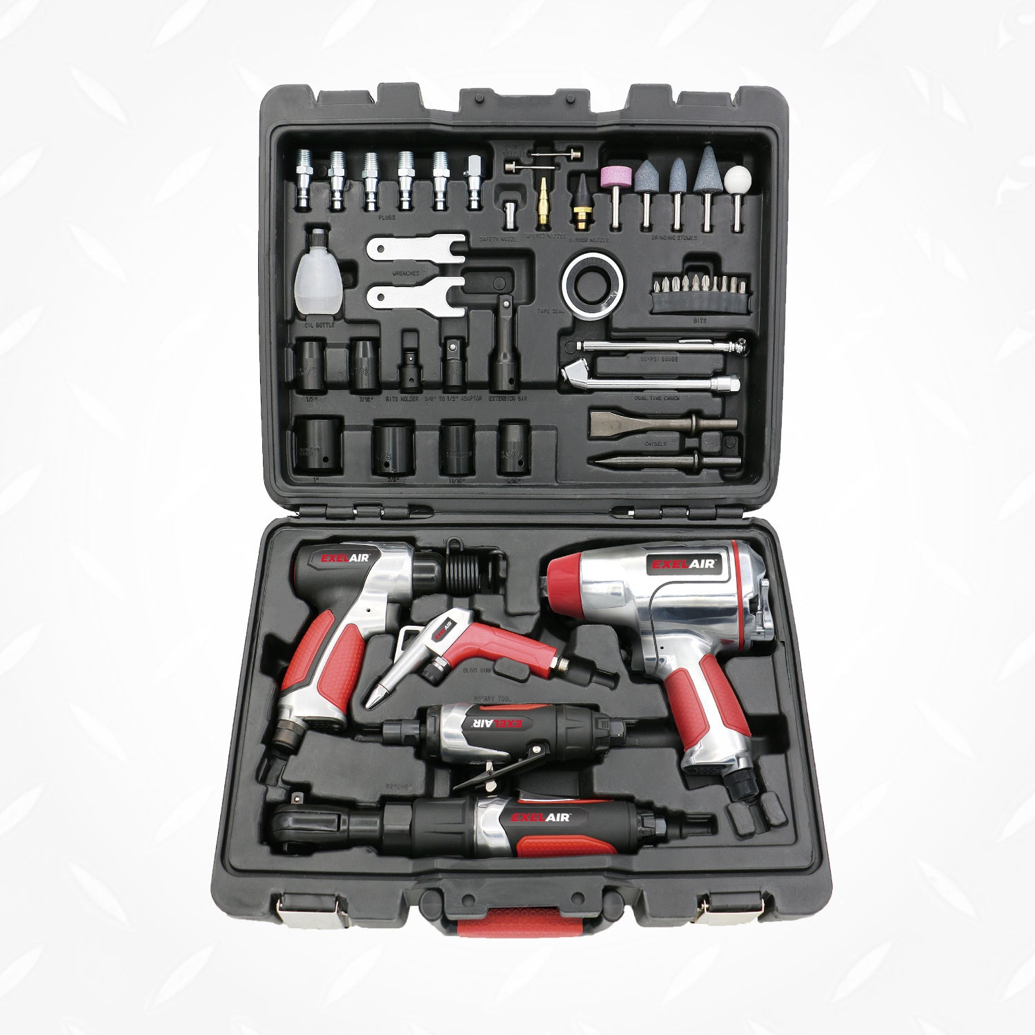 EXELAIR® Pro Air Tool Kit, 50-Piece, Ultimate Air Compressor Accessories