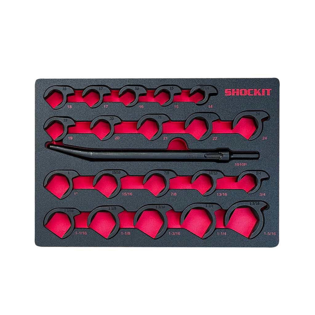 SHOCKIT® Open End Crows Foot Set in HD EVA Foam Tray, Heavy Duty Indus