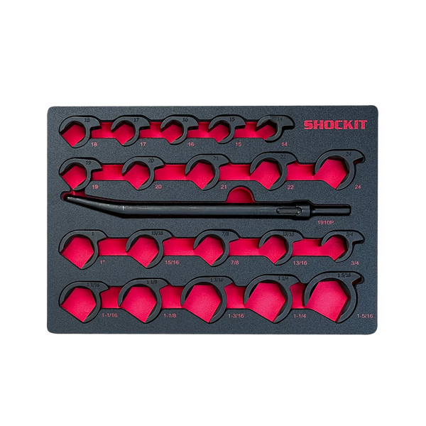 SHOCKIT® Open End Crows Foot Set in HD EVA Foam Tray, Heavy Duty Indus