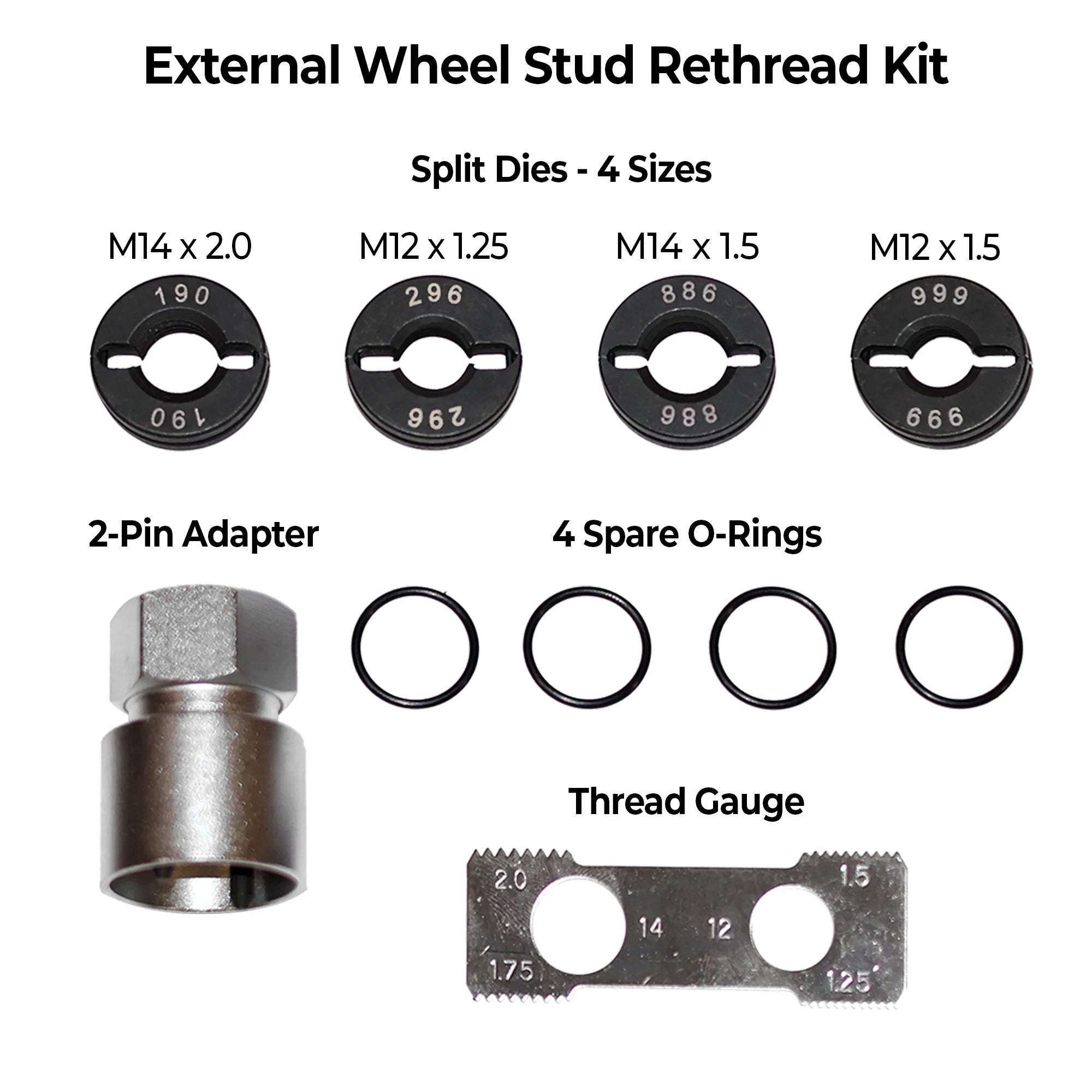 10-Piece Wheel Hub Master Rethread Kit