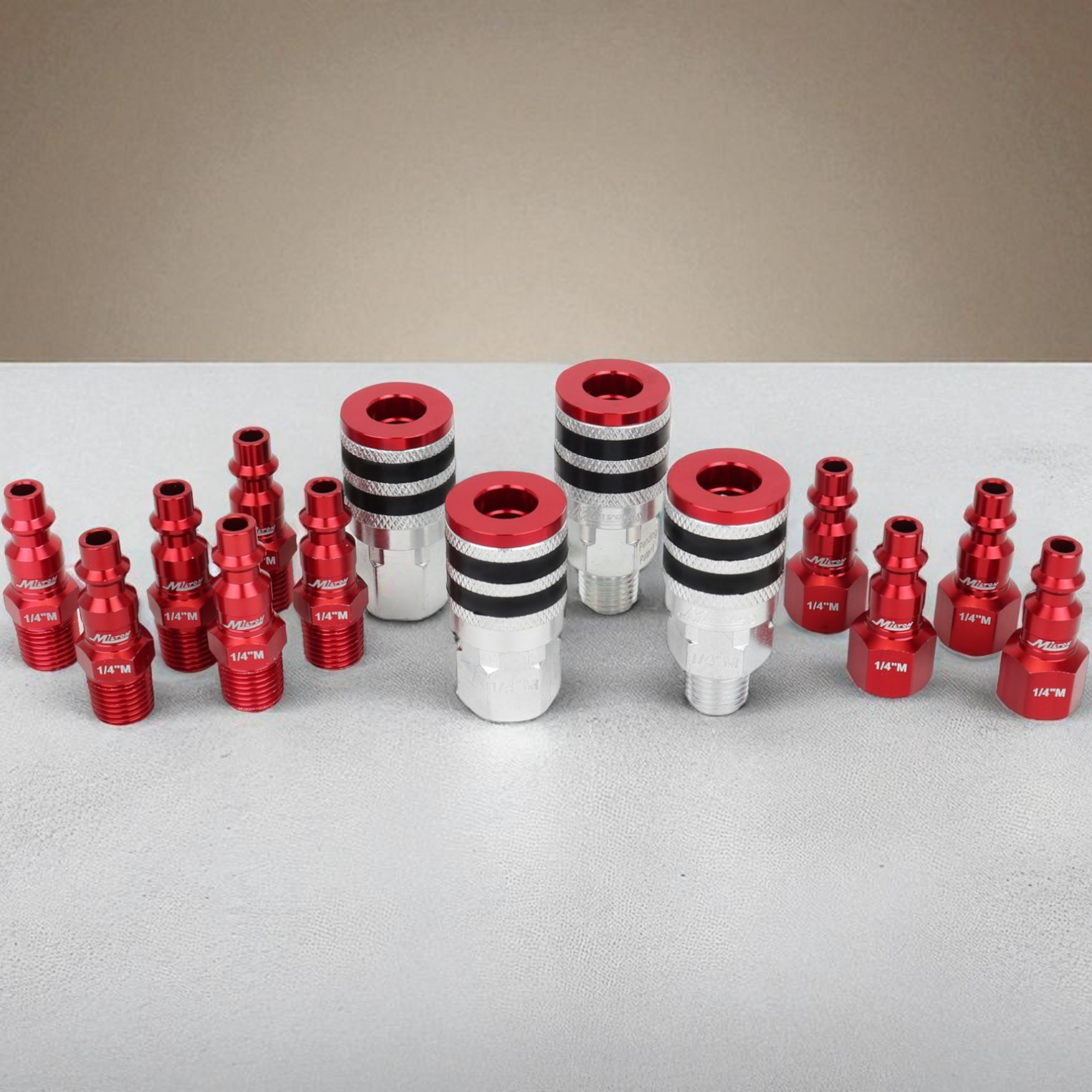 Colorfit Coupler & Plug Kit with Rubber Bumpers, 1/4