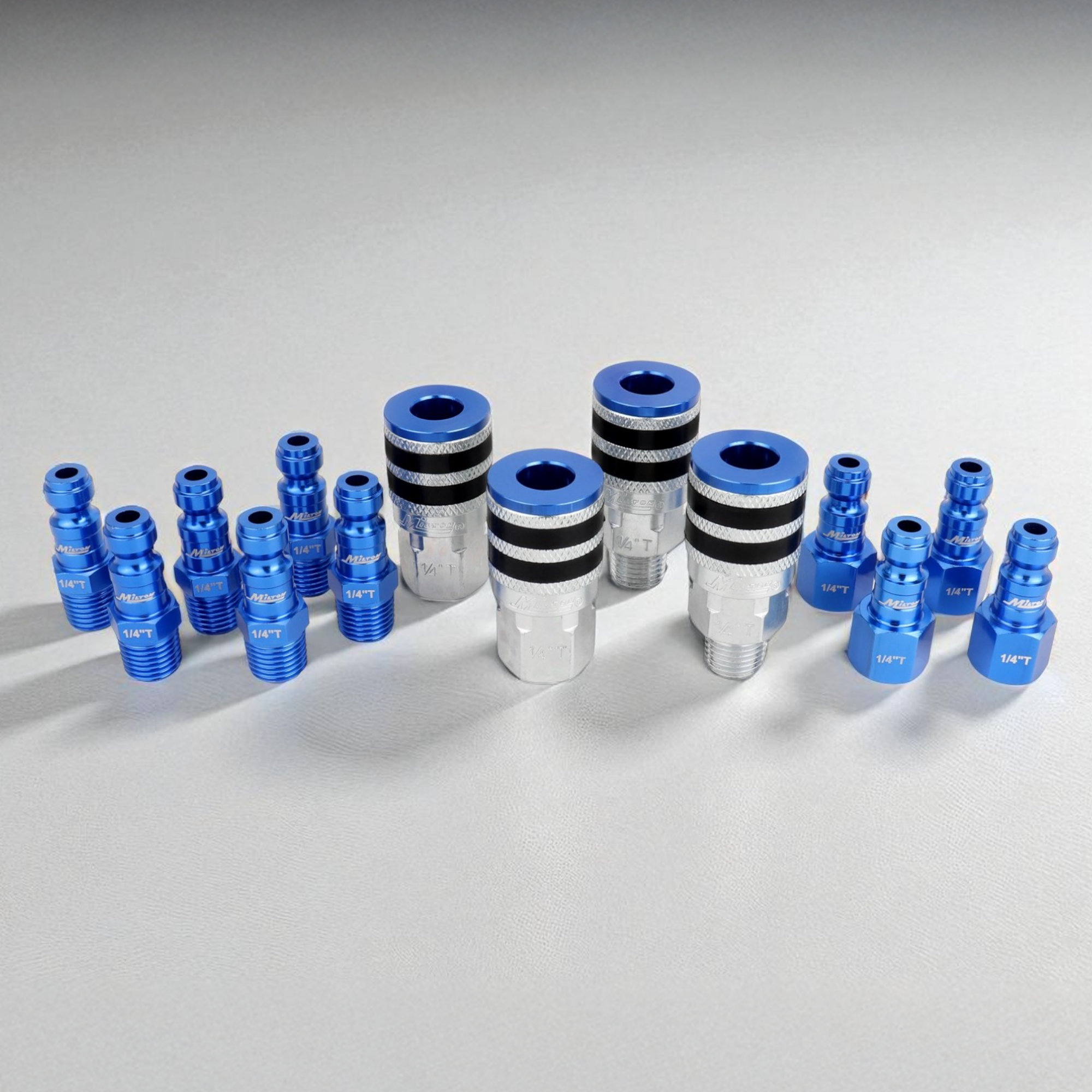 Colorfit Coupler & Plug Kit with Rubber Bumpers, T-Style 1/4