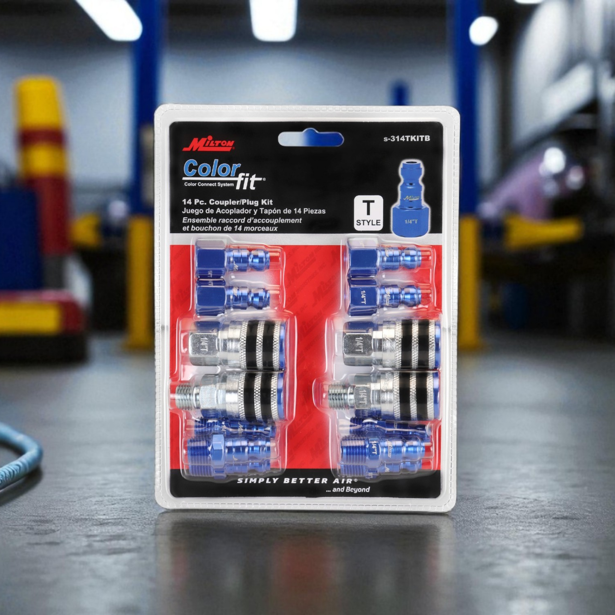 Colorfit Coupler & Plug Kit with Rubber Bumpers, T-Style 1/4