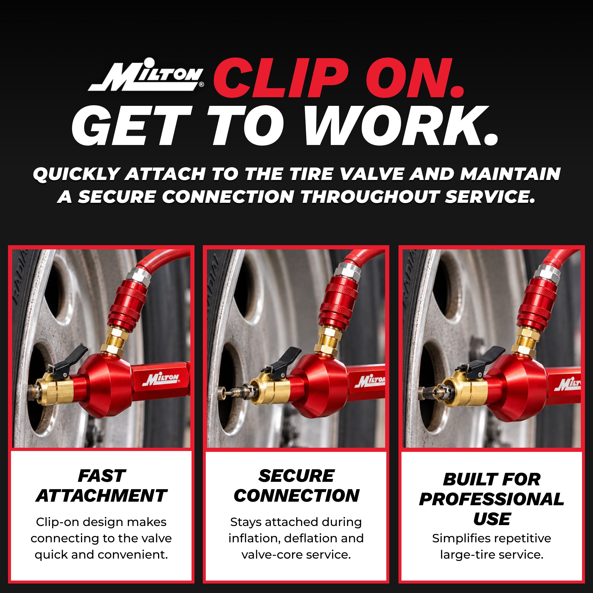 Large Bore Valve Core Removal Tool – Full-Bore Inflator/Deflator with Clip-On Chuck & 360° Swivel Air Inlet