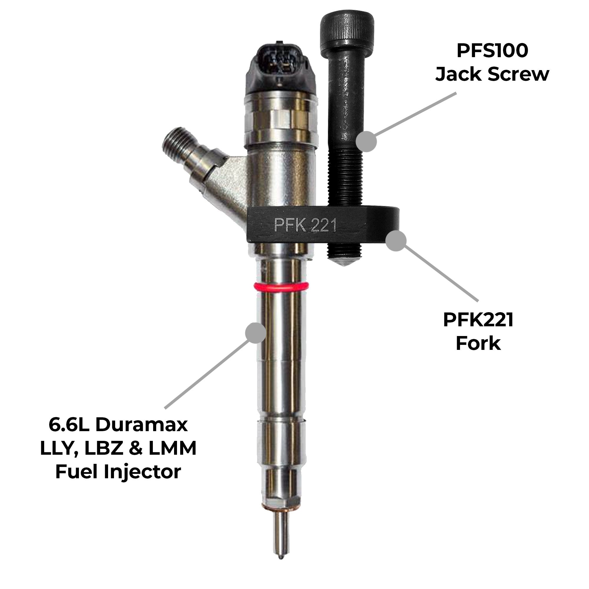PMXPLF221K-GM Duramax 6.6L Turbo-Diesel LLY LBZ LMM Fuel Injector Lift Kit