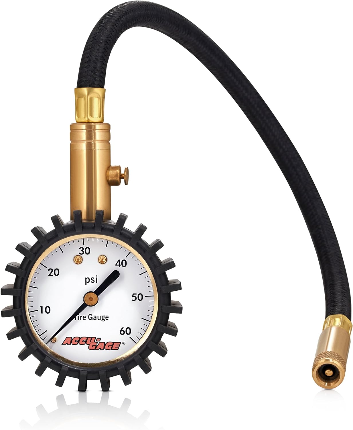 ACCU-GAGE by Milton Dial Tire Pressure Gauge w/ Straight Air Chuck and 11