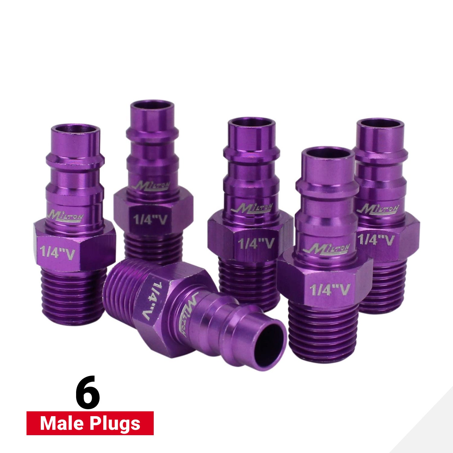 COLORFIT® HIGHFLOWPRO® Coupler & Plug Kit (V-Style, Purple) - 1/4