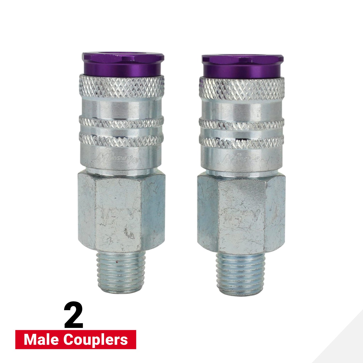 COLORFIT® HIGHFLOWPRO® Coupler & Plug Kit (V-Style, Purple) - 1/4