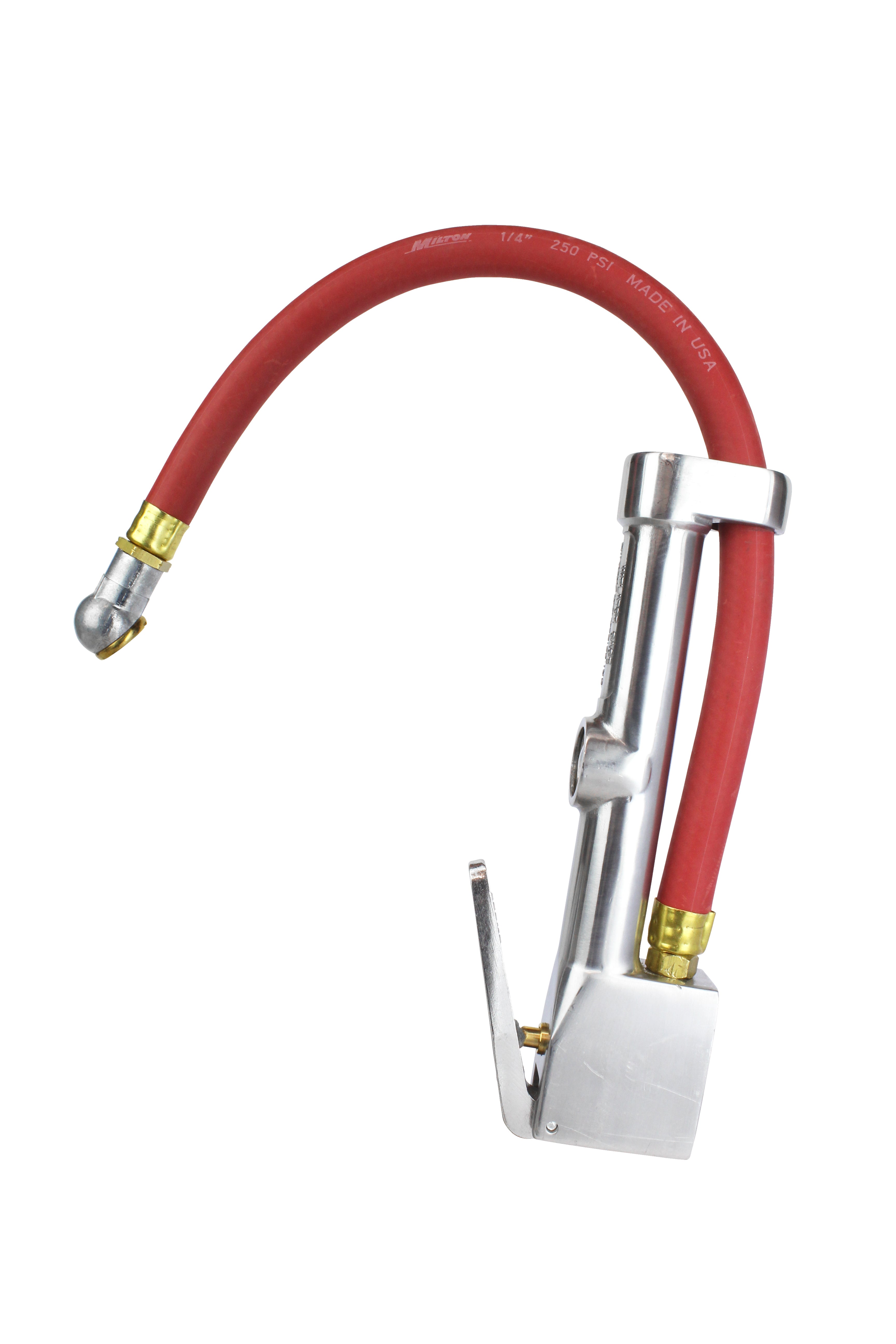 Service Station Tire Inflator and Air Pressure Gauge, Single Head Chuck, 1/4